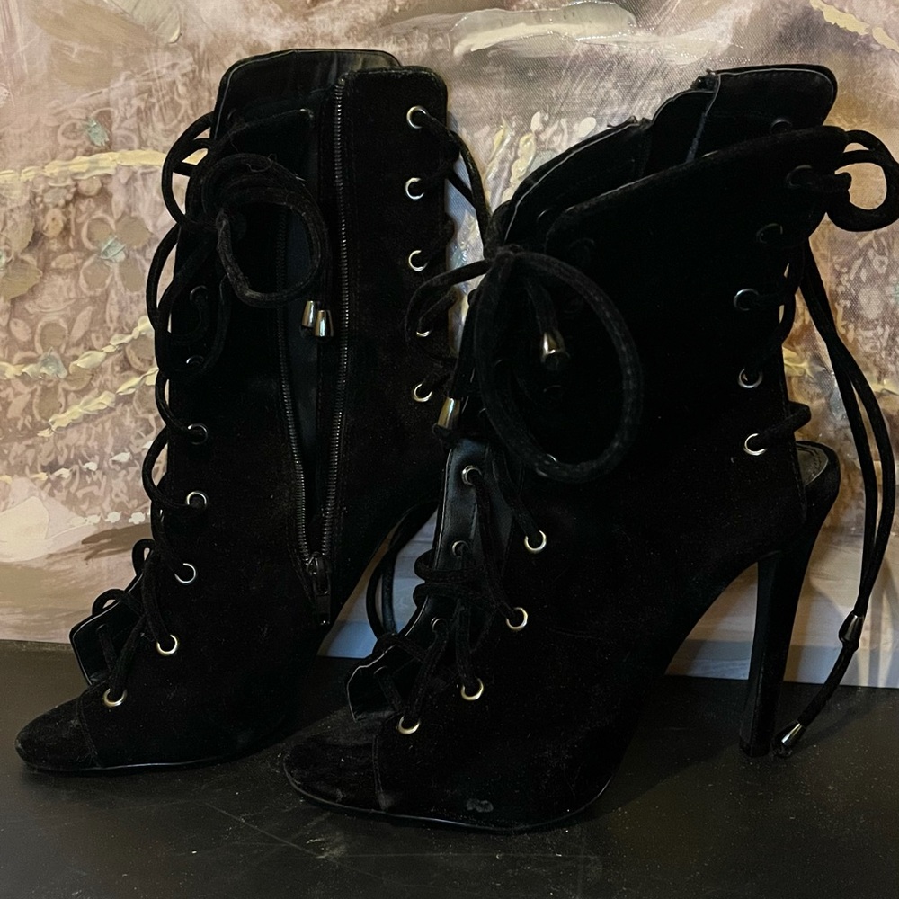 Suede heels